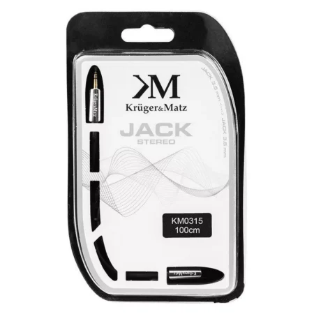 Cablu prelungitor Jack 3.5 mm la 3.5 mm 1m stereo Profesional Kruger&Matz - imagine 2