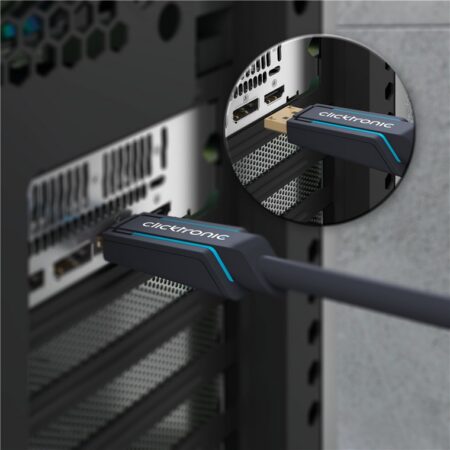 Cablu Profesional Displayport tata - HDMI tata 2m Clicktronic OFC 10.2Gbit/s 1920x1200p WQHD 75Hz - imagine 5
