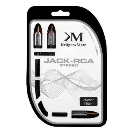 Cablu STEREO Jack 3.5 mm la 2x RCA 1.8m Profesional Kruger&Matz - imagine 2
