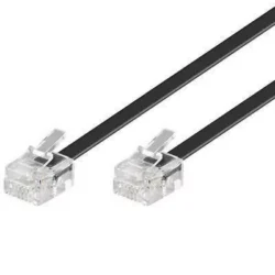 Cablu telefon 3m RJ11 6P4C negru Goobay
