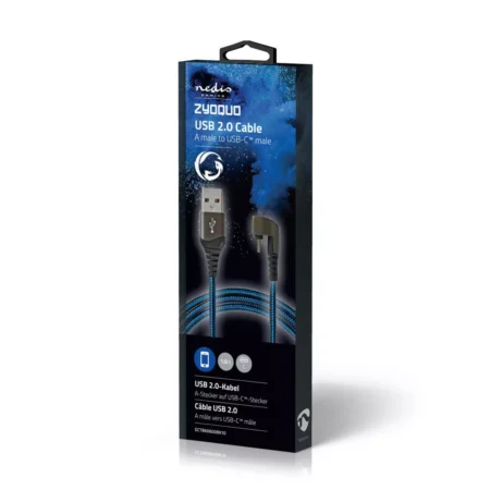Cablu USB 2.0 A tata - USB Type C tata conector gaming 180 1m NEDIS - imagine 5