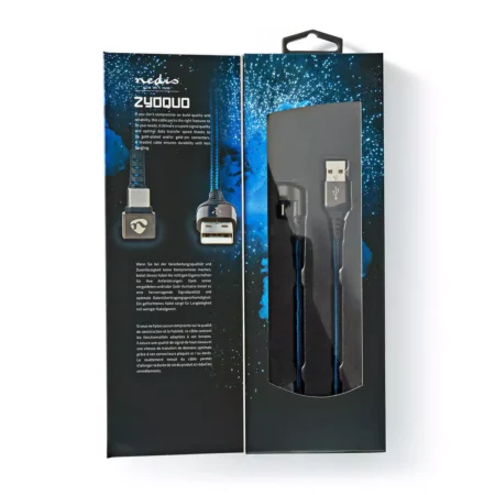 Cablu USB 2.0 A tata - USB Type C tata conector gaming 180 2m NEDIS - imagine 2