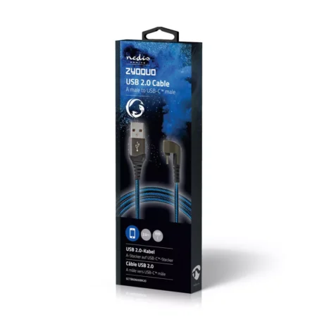 Cablu USB 2.0 A tata - USB Type C tata conector gaming 180 2m NEDIS - imagine 5
