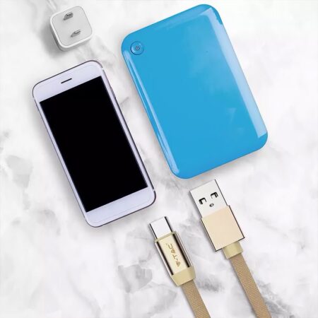 Cablu USB TYPE C 1m plat auriu 2.4A RUBY EDITION V-Tac SKU-8499 - imagine 3
