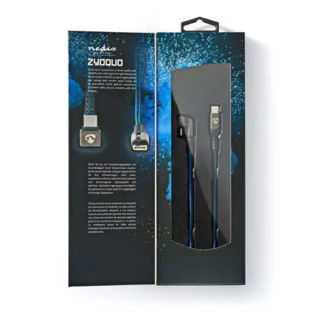 Cablu USB Type C tata - USB Type C tata conector gaming 180 2m NEDIS - imagine 4