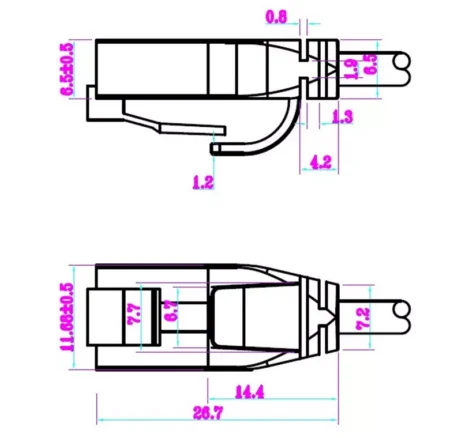 Cablu UTP Cat6 slim 3.6mm RJ45 mufat 1m patchcord gri Goobay - imagine 2