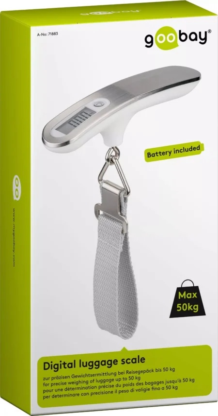 Cantar bagaje digital 50kg alb/argintiu Goobay - imagine 4