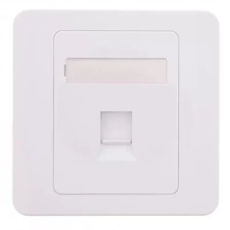 Capac priza RJ45 fara Keystone 1-port alb Well