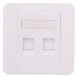 Capac priza RJ45 fara Keystone 2 porturi alb Well