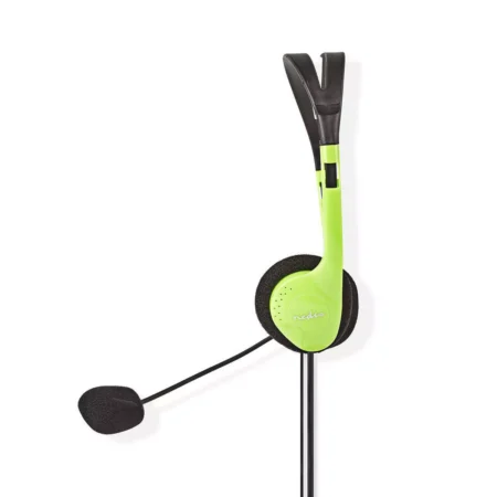 Casti PC On-Ear Nedis 2x3.5 mm 2m verde cu microfon - imagine 2
