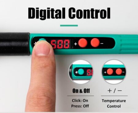 Ciocan de lipit afisaj digital control temperatura 60W Pro`sKit SI-186F - imagine 6