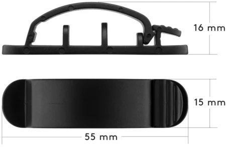 Cleme pentru gestionarea cablurilor 3 sloturi Goobay set 3buc negru - imagine 7