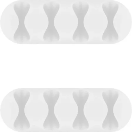 Cleme pentru gestionarea cablurilor cu 4 sloturi Goobay set 2buc alb - imagine 2