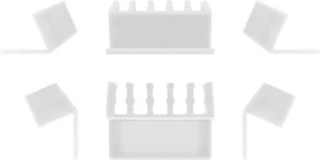 Cleme pentru gestionarea cablurilor cu 5 sloturi Goobay set 2buc alb - imagine 3
