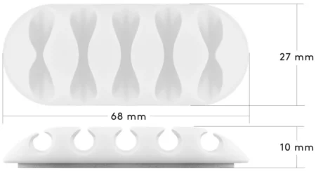 Cleme pentru gestionarea cablurilor Goobay set 5buc alb - imagine 11