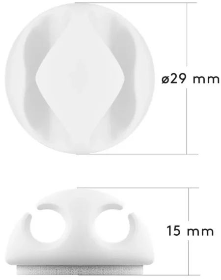 Cleme pentru gestionarea cablurilor Goobay set 5buc alb - imagine 13