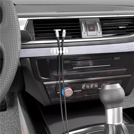 Cleme pentru gestionarea cablurilor Goobay set 5buc alb - imagine 6