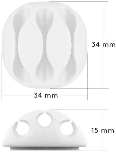 Cleme pentru gestionarea cablurilor Goobay set 5buc alb - imagine 8
