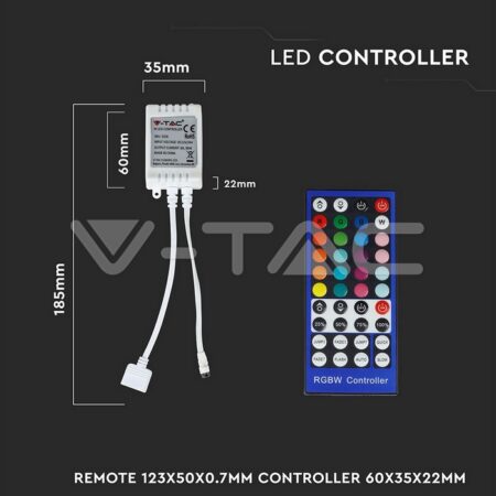 Controller banda LED RGB+White 12V V-TAC SKU-2159 - imagine 4