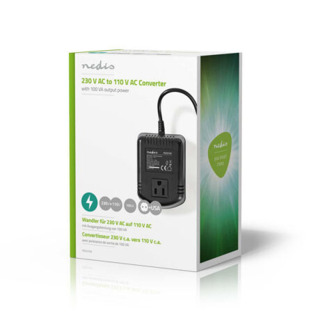 Convertor de tensiune 230V-110V 100W iesire USA Nedis POCO105 - imagine 2