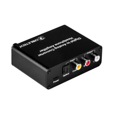 Convertor DIGITAL Toslink/RCA la ANALOG 2x RCA +cu iesire casti 3.5 mm Jack Cabletech - imagine 2