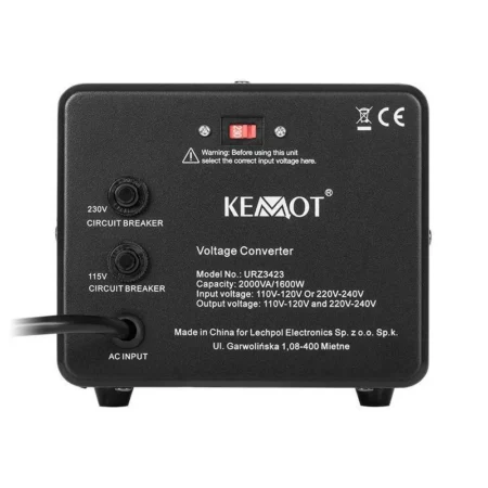 Convertor tensiune 230V-110V 1600W 2000VA KEMOT - imagine 2