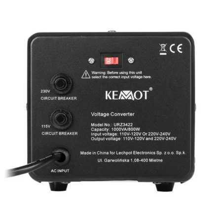 Convertor tensiune 230V-110V 800W 1000VA KEMOT - imagine 2
