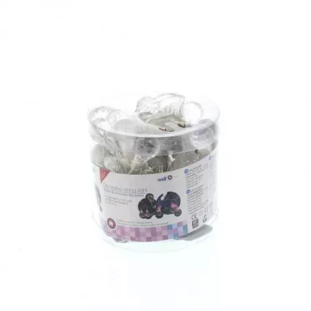 Ghirlanda electrica luminoasa decorativa forma de picatura 20 LEDuri roz cablu transparent WELL - imagine 3