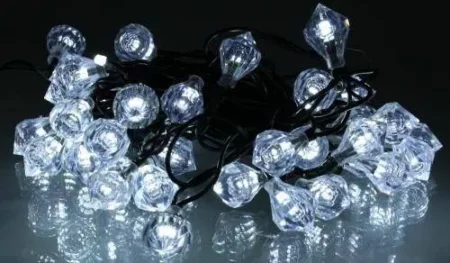 Ghirlanda luminoasa forma de diamant 40 LED-uri albe lumina rece WELL - imagine 3