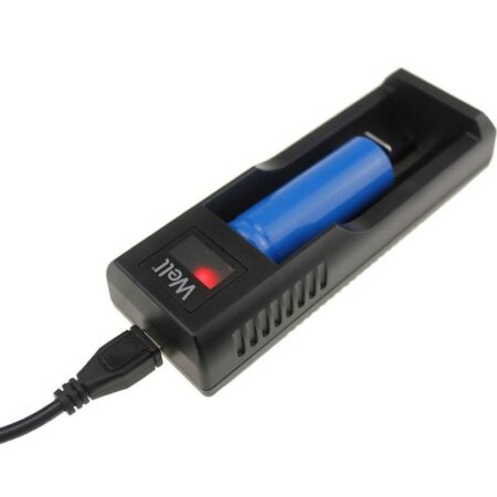 Incarcator acumulatori litiu-ion 1 canal Well Pace USB 10400 14500 16340 17670 18350 18500 18650 26650 - imagine 3