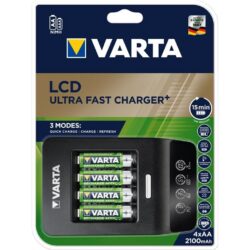Incarcator Varta Ultra Fast Charger+ 57685 NiMH AAA AA + 4 acumulatori AA 2100mAh
