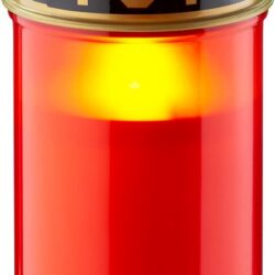 Lumanare LED candela rosie cu palpaire cu baterii 2x AA IP44 Goobay 60335