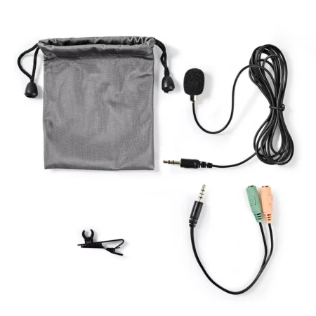 Microfon lavaliera cu clip Nedis 3.5 mm Metal - imagine 2