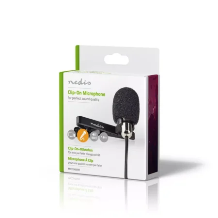 Microfon lavaliera cu clip Nedis 3.5 mm Metal - imagine 5