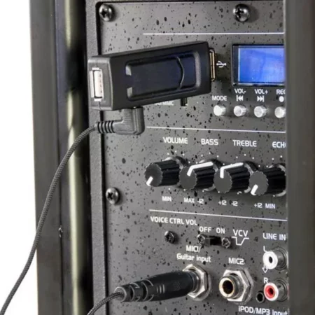 Microfon wireless cu modul USB Party Light & Sound - imagine 5