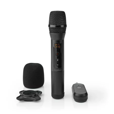 Microfon wireless Nedis 20 de canale 10 ore autonomie receptor negru - imagine 2