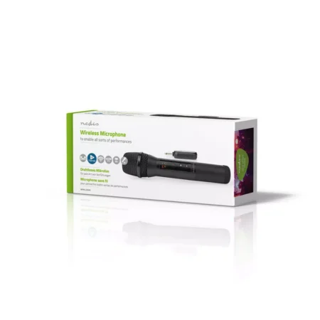 Microfon wireless Nedis 20 de canale 10 ore autonomie receptor negru - imagine 13