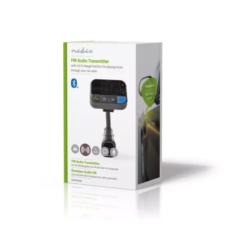 Modulator FM Nedis Bluetooth MicroSD Hands-Free Control vocal 2x USB - imagine 13