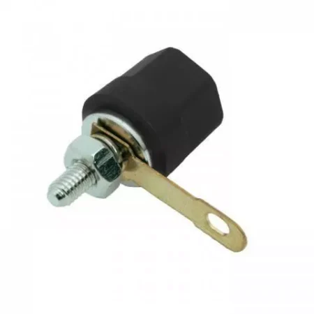 Mufa audio banana mama 4mm montabil executie din plastic negru - imagine 2