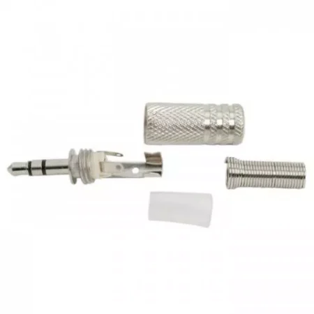 Mufa audio Jack 3.5 mm stereo tata metal protector cablu Goobay - imagine 2