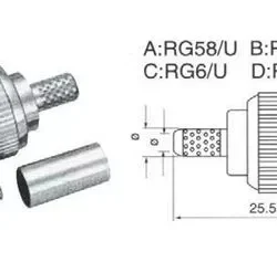 Mufa BNC RG59 tata sertizare