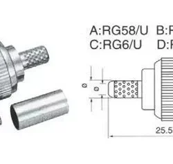 Mufa BNC tata RG6U