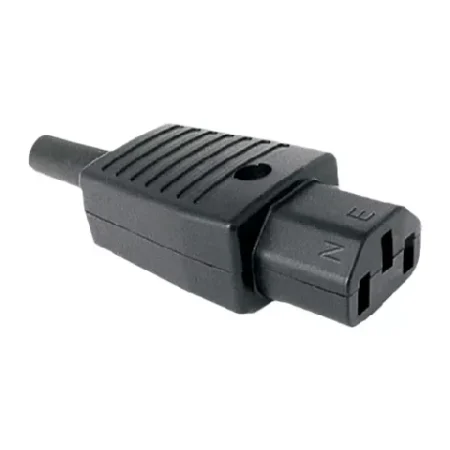 Mufa CA 10A 250VAC C13 mama tip PC cu protectie cablu montare pe fir - imagine 2