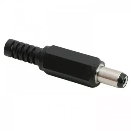 Mufa DC 2.1x5.5mm tata pin 9mm cu protector cablu Goobay - imagine 3