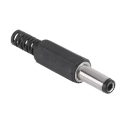 Mufa DC alimentare tata pe fir 2.5 x 5.5 mm cu protectie pentru cablu WTY0110-2.1