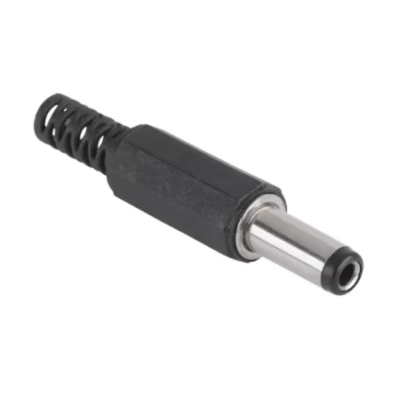 Mufa DC alimentare tata pe fir 2.5 x 5.5 mm cu protectie pentru cablu WTY0110-2.1