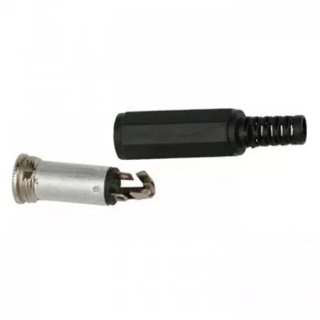 Mufa JACK stereo 3.5 mm mama cu protectie cablu - imagine 2