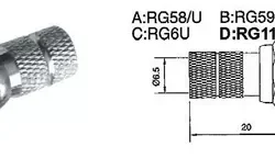 Mufa tata F 7mm cupru nichelat