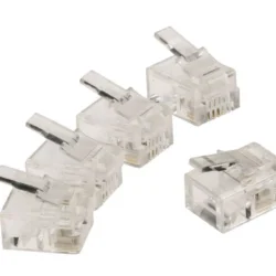Mufa telefonica Conector transparent RJ11 tata 6p4c set 10buc Valueline
