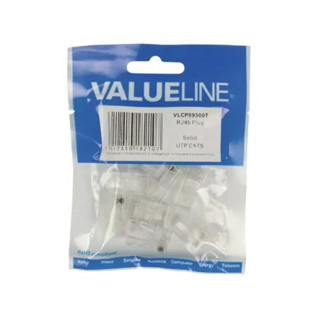 Mufe retea set 10buc RJ45 pentru cablu UTP CAT5 solid VALUELINE - imagine 2